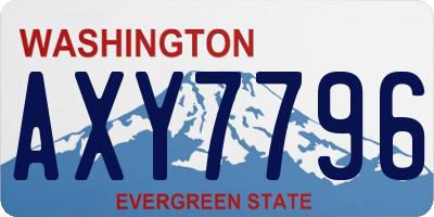 WA license plate AXY7796