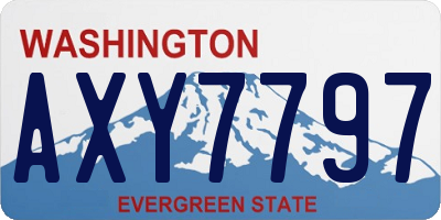 WA license plate AXY7797