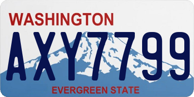 WA license plate AXY7799