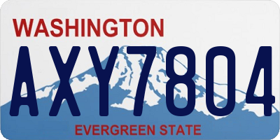 WA license plate AXY7804