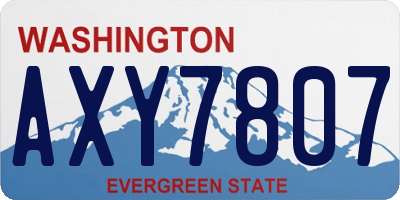 WA license plate AXY7807