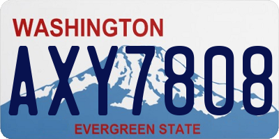 WA license plate AXY7808