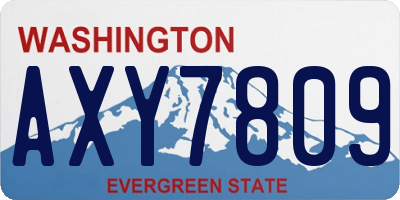WA license plate AXY7809