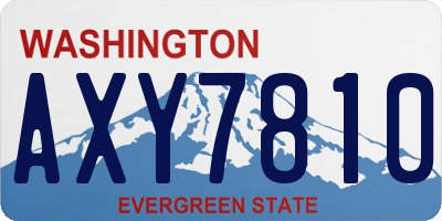 WA license plate AXY7810