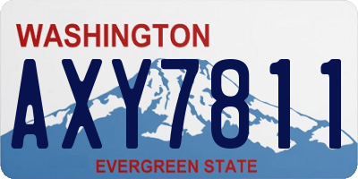 WA license plate AXY7811