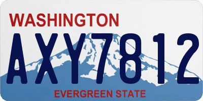 WA license plate AXY7812