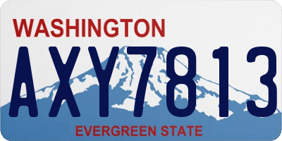 WA license plate AXY7813