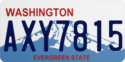 WA license plate AXY7815