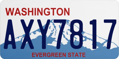 WA license plate AXY7817