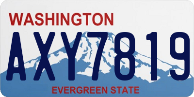 WA license plate AXY7819