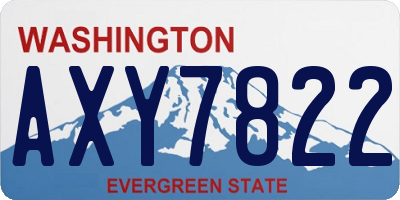 WA license plate AXY7822