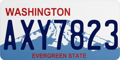 WA license plate AXY7823
