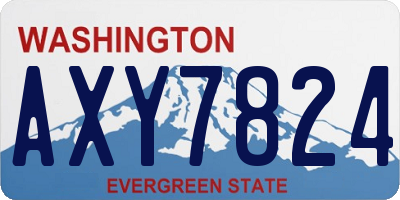 WA license plate AXY7824