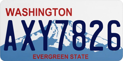 WA license plate AXY7826
