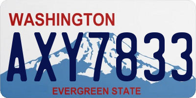 WA license plate AXY7833