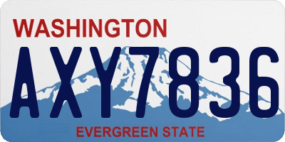WA license plate AXY7836