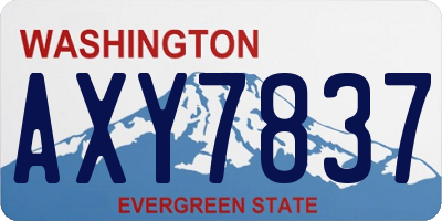 WA license plate AXY7837