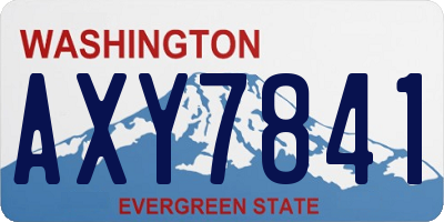 WA license plate AXY7841