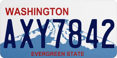 WA license plate AXY7842