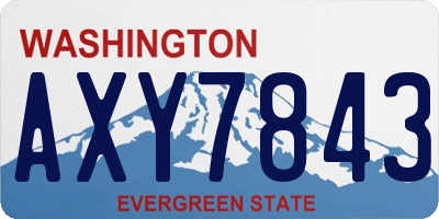 WA license plate AXY7843