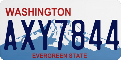 WA license plate AXY7844