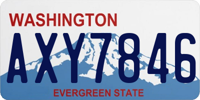 WA license plate AXY7846