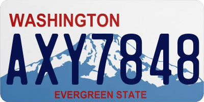 WA license plate AXY7848