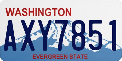 WA license plate AXY7851