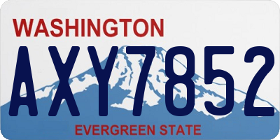 WA license plate AXY7852