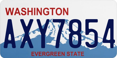 WA license plate AXY7854