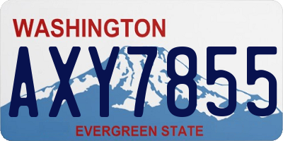 WA license plate AXY7855