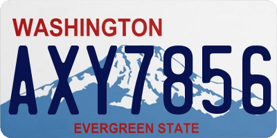 WA license plate AXY7856