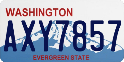 WA license plate AXY7857