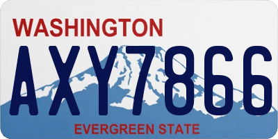 WA license plate AXY7866