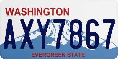 WA license plate AXY7867