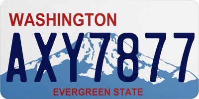 WA license plate AXY7877