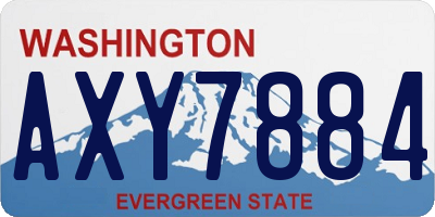 WA license plate AXY7884