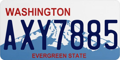 WA license plate AXY7885