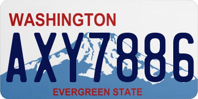 WA license plate AXY7886
