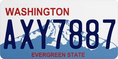 WA license plate AXY7887