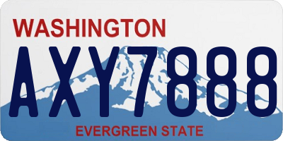 WA license plate AXY7888