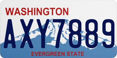 WA license plate AXY7889