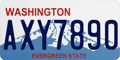 WA license plate AXY7890