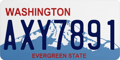 WA license plate AXY7891