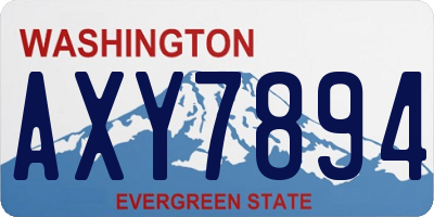 WA license plate AXY7894