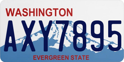 WA license plate AXY7895