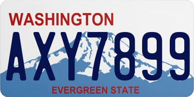 WA license plate AXY7899