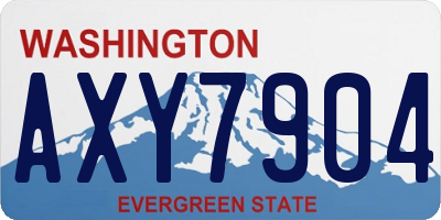 WA license plate AXY7904