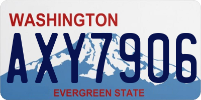 WA license plate AXY7906