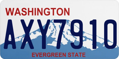 WA license plate AXY7910